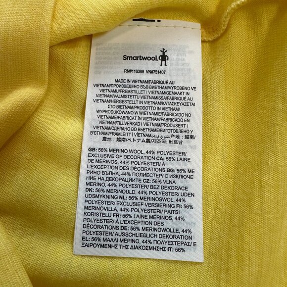 Smartwool Womens Yellow Sleeveless Tee XL Merino Wool & Polyester - Picture 5 of 11